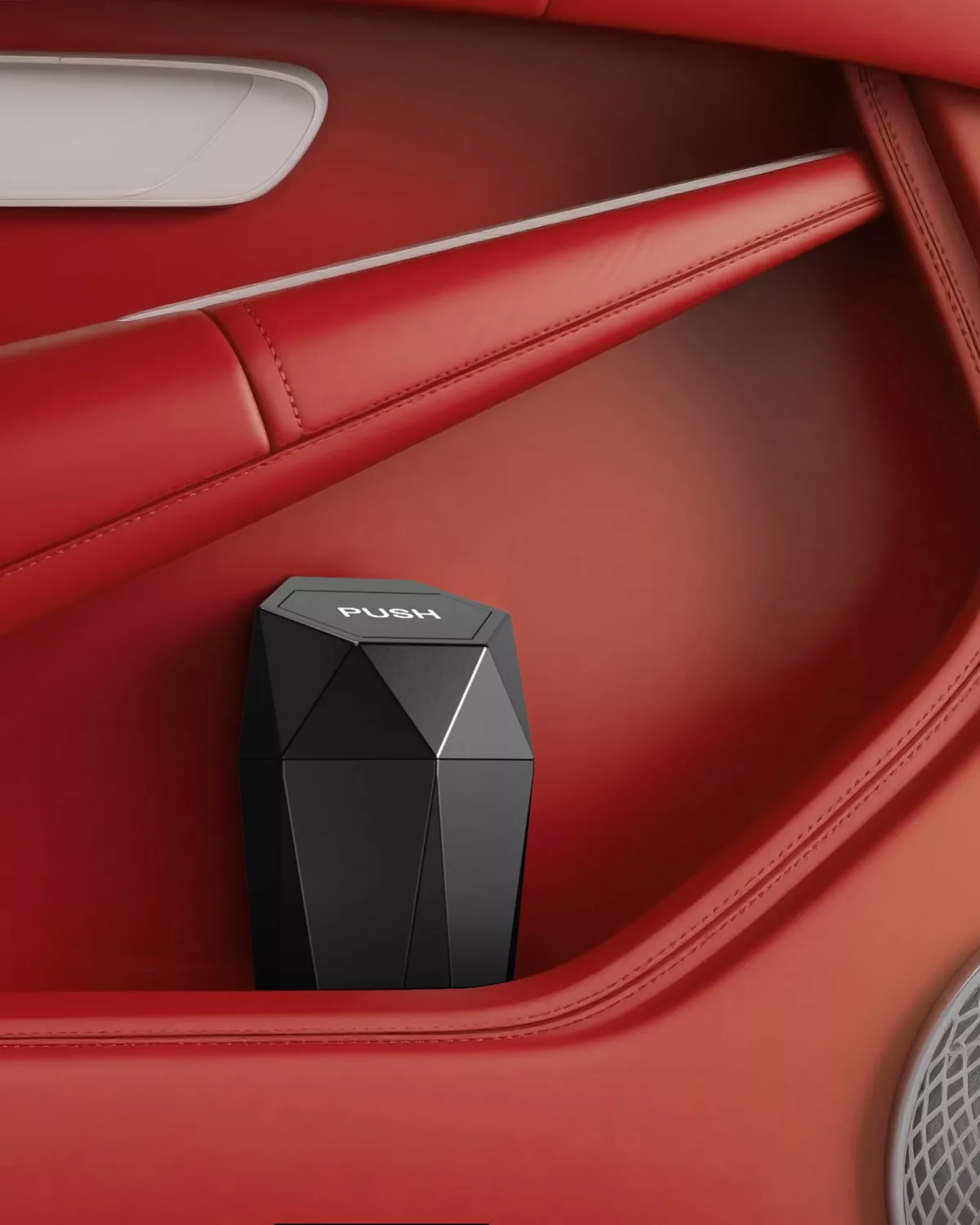 Car trash can lid 2-pack leakproof car garbage bin 30 trash bags interior organizer black