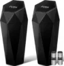 Car trash can lid 2-pack leakproof car garbage bin 30 trash bags interior organizer black