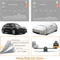 Tesla model y waterproof outdoor car cover 300d heavy-duty all-weather charging port access