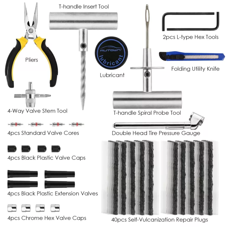 Heavy-duty tire repair kit 68-piece universal tire plug 038 puncture repair kit car suv truck motorcycle 038 rv