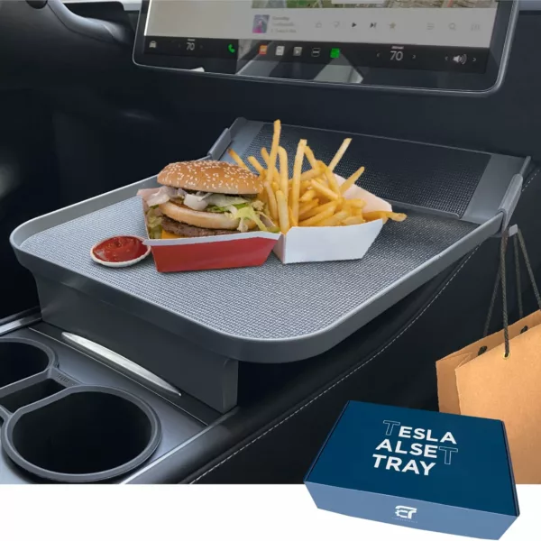 Tesla model y 038 model 3 center console tray organizer anti-slip food 038 storage tray 20202026